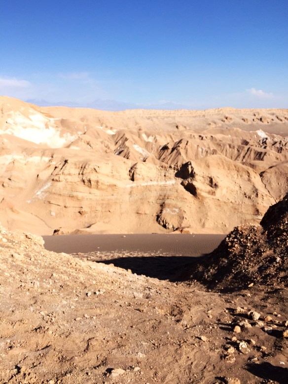 On the cliff edge - looking straight down into the Luna Valkey